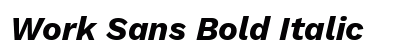 Work Sans Bold Italic preview
