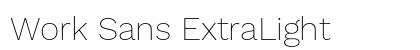 Work Sans ExtraLight Preview