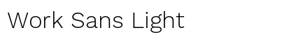 Work Sans Light Preview