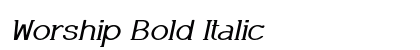 Worship Bold Italic preview