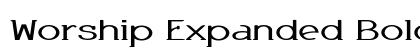 Worship Expanded Bold preview