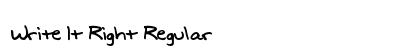 Write It Right Regular preview