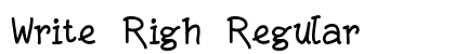 Write Righ Regular preview