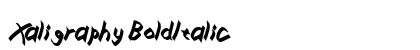 Xaligraphy BoldItalic Preview