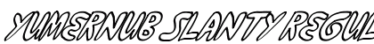 yumernub slanty Regular preview