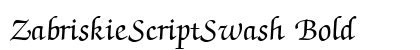 ZabriskieScriptSwash Bold preview