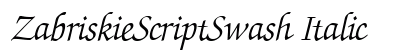 ZabriskieScriptSwash Italic Preview
