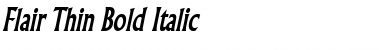 Flair Thin Bold Italic Font