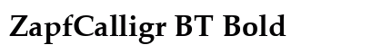 ZapfCalligr BT Bold Preview