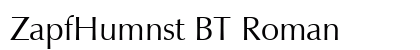ZapfHumnst BT Roman preview