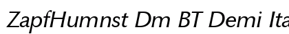 ZapfHumnst Dm BT Demi Italic Preview