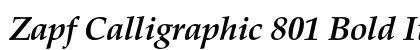 Zapf Calligraphic 801 Bold Italic preview