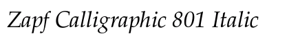 Zapf Calligraphic 801 Italic Preview