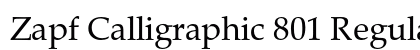 Zapf Calligraphic 801 Regular Preview