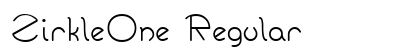 ZirkleOne Regular preview