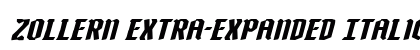 Zollern Extra-Expanded Italic Extra-Expanded Italic preview