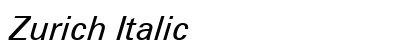 Zurich Italic Preview
