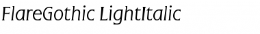 FlareGothic-LightItalic Font