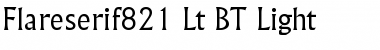 Flareserif821 Lt BT Font