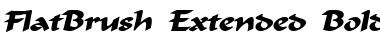 FlatBrush-Extended Bold Italic Font