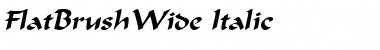 FlatBrushWide Font