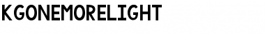 KG One More Light Regular Font