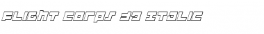 Flight Corps 3D Italic Font