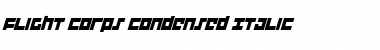 Flight Corps Condensed Italic Font