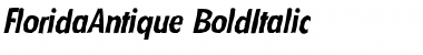 FloridaAntique BoldItalic Font