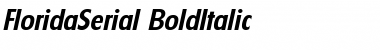 FloridaSerial BoldItalic Font