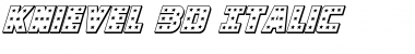 Knievel 3D Italic Font