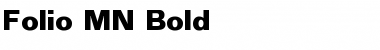 Folio MN Bold Font