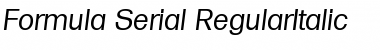 Formula-Serial RegularItalic Font