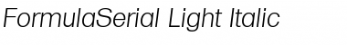FormulaSerial-Light Italic Font
