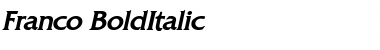 Franco BoldItalic Font