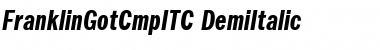 FranklinGotCmpITC Demi Italic Font