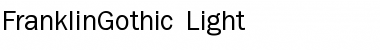 FranklinGothic-Light Font