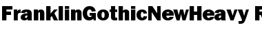 FranklinGothicNewHeavy Regular Font