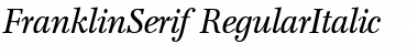 FranklinSerif RegularItalic Font