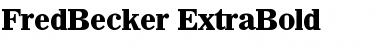 FredBecker-ExtraBold Font