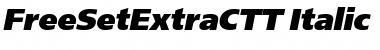 Download FreeSetExtraCTT Font