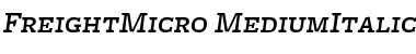 FreightMicro MediumItalicSC Font