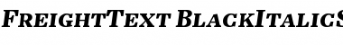 FreightText BlackItalicSC Font