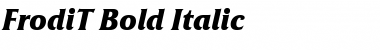 FrodiT Bold Italic Font