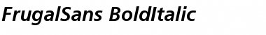Download FrugalSans-BoldItalic Font