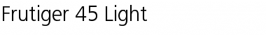 Frutiger 45 Light Regular Font