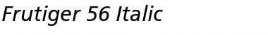 Frutiger 55 Roman Italic Font
