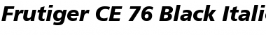 Frutiger CE 55 Roman Bold Italic Font
