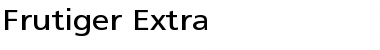 Frutiger Extra Regular Font