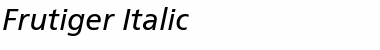 Frutiger Italic Font